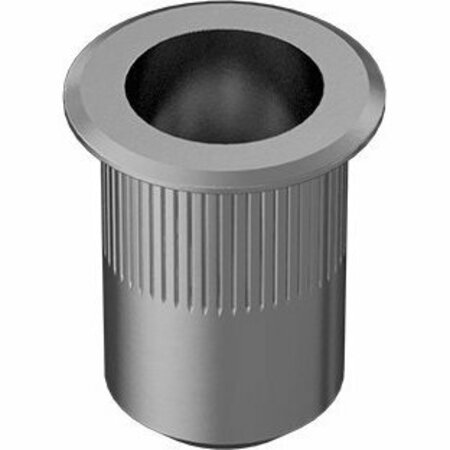 BSC PREFERRED Zinc-Plated Heavy-Duty Rivet Nut Open End 5/16-18 Interior Thread.150-.312 Material Thick, 10PK 95105A155